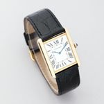 Cartier Tank Solo 2742 (2011) - White dial 27 mm Yellow Gold case (2/8)