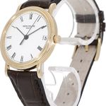 Patek Philippe Calatrava 3802/200 (Unknown (random serial)) - White dial 34 mm Yellow Gold case (3/5)
