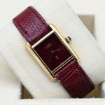 Cartier Tank Unknown (Unknown (random serial)) - Red dial 20 mm Silver case (1/8)
