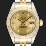 Rolex Lady-Datejust 79173 (2001) - Champagne dial 26 mm Gold/Steel case (3/8)