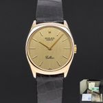 Rolex Cellini 4129 (1991) - Champagne dial 25 mm Yellow Gold case (1/8)