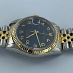 Rolex Datejust 36 - (Unknown (random serial)) - Blue dial 36 mm Gold/Steel case (2/6)