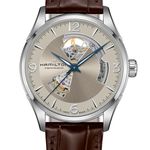 Hamilton Jazzmaster Open Heart H32705521 (2026) - Zilver wijzerplaat 42mm Staal (1/5)