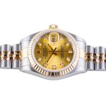 Rolex Lady-Datejust 69173 (1991) - Champagne dial 26 mm Gold/Steel case (5/8)