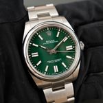 Rolex Oyster Perpetual 41 124300 (2021) - Groen wijzerplaat 41mm Staal (1/8)