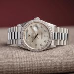 Rolex Day-Date 36 18346 (1989) - Silver dial 36 mm Platinum case (7/8)