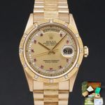 Rolex Day-Date 36 18308 (1991) - Champagne wijzerplaat 36mm Geelgoud (1/8)
