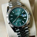 Rolex Datejust 41 126334 (2024) - Groen wijzerplaat 41mm Staal (1/6)