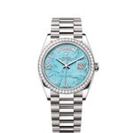 Rolex Day-Date 36 128349RBR (2024) - Blauw wijzerplaat 36mm Witgoud (1/1)