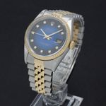 Rolex Datejust 16233 (1990) - Blauw wijzerplaat 36mm Goud/Staal (2/7)