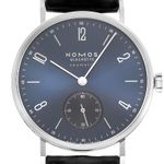 NOMOS Tangente Neomatik 190 (2024) - Blauw wijzerplaat 35mm Staal (1/7)