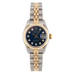 Rolex Lady-Datejust 69173 (1990) - Blue dial 26 mm Gold/Steel case (1/6)