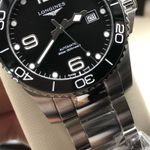 Longines HydroConquest L3.781.4.56.6 (2023) - Zwart wijzerplaat 41mm Staal (4/8)