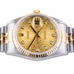 Rolex Datejust 36 16233 (2002) - Champagne dial 36 mm Gold/Steel case (5/8)