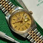 Rolex Datejust 36 16013 (1981) - Gold dial 36 mm Gold/Steel case (6/8)