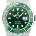 Rolex Submariner Date 116610LV (2011) - Green dial 40 mm Steel case (2/5)