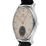IWC Portuguese Hand-Wound IW545405 (2010) - Zilver wijzerplaat 44mm Staal (4/7)