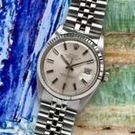 Rolex Datejust 1601 (1973) - Zilver wijzerplaat 36mm Staal (1/8)