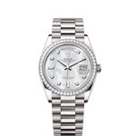 Rolex Day-Date 36 128349RBR (2024) - Pearl dial 36 mm White Gold case (1/1)