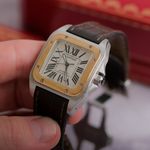 Cartier Santos 100 2878 (1904) - White dial 33 mm Steel case (2/8)