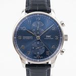 IWC Portuguese Chronograph IW371606 (Unknown (random serial)) - Blue dial 41 mm Steel case (2/5)