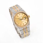 Rolex Datejust Oysterquartz 17013 (1998) - Champagne dial 36 mm Gold/Steel case (4/8)