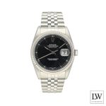 Rolex Datejust 36 16234 (2002) - Zwart wijzerplaat 36mm Staal (3/8)