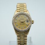 Rolex Lady-Datejust 69138 (1988) - Champagne dial 26 mm Yellow Gold case (4/8)