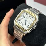 Cartier Santos W2SA0009 (2023) - Zilver wijzerplaat 40mm Goud/Staal (5/8)