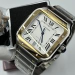 Cartier Santos W2SA0009 (2023) - Zilver wijzerplaat 40mm Goud/Staal (1/8)