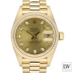 Rolex Lady-Datejust 69178 (1986) - Champagne dial 26 mm Yellow Gold case (7/8)