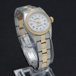 Rolex Oyster Perpetual 67193 (1995) - White dial 26 mm Gold/Steel case (4/7)