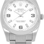 Rolex Air-King 114234 (2010) - Wit wijzerplaat 34mm Staal (2/5)