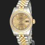Rolex Lady-Datejust 179173 (2011) - Champagne dial 26 mm Gold/Steel case (1/8)