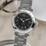 Cartier Pasha C W31049M7 (2005) - Zwart wijzerplaat 35mm Staal (3/8)