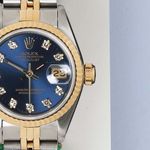 Rolex Lady-Datejust 69173 (1996) - Blue dial 26 mm Gold/Steel case (4/7)