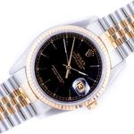 Rolex Datejust 36 16233 (1995) - Black dial 36 mm Gold/Steel case (1/8)