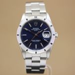Rolex Oyster Perpetual Date 15210 (2003) - Blue dial 34 mm Steel case (1/8)