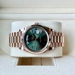 Rolex Day-Date 40 228235 (2019) - Green dial 40 mm Rose Gold case (4/4)