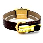 Cartier Tank Vermeil Cartier Tank Vermeil SM (Unknown (random serial)) - Yellow dial 28 mm Silver case (6/8)