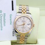 Rolex Datejust 36 116203 (Unknown (random serial)) - Silver dial 36 mm Gold/Steel case (3/8)