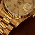 Rolex Day-Date 36 18038 (1981) - Champagne dial 36 mm Yellow Gold case (8/8)