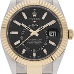 Rolex Sky-Dweller 326933 (2022) - Black dial 42 mm Gold/Steel case (2/5)