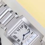 Cartier Tank Française WSTA0074 (2023) - Silver dial 32 mm Steel case (4/8)