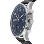 IWC Portuguese Chronograph IW371606 (Onbekend (willekeurig serienummer)) - Blauw wijzerplaat 41mm Staal (6/8)