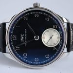 IWC Portuguese Hand-Wound IW545404 (2012) - Zwart wijzerplaat 44mm Staal (2/8)