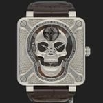 Bell & Ross BR 01 BR01-SKULL-SK (2018) - Zilver wijzerplaat 46mm Staal (3/8)