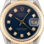 Rolex Lady-Datejust 69173 (1990) - Blue dial 26 mm Gold/Steel case (2/6)
