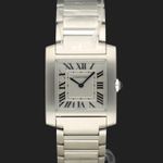 Cartier Tank Française WSTA0074 (2023) - Zilver wijzerplaat 32mm Staal (3/8)