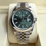 Rolex Datejust 41 126300 (2022) - Groen wijzerplaat 48mm Staal (1/5)